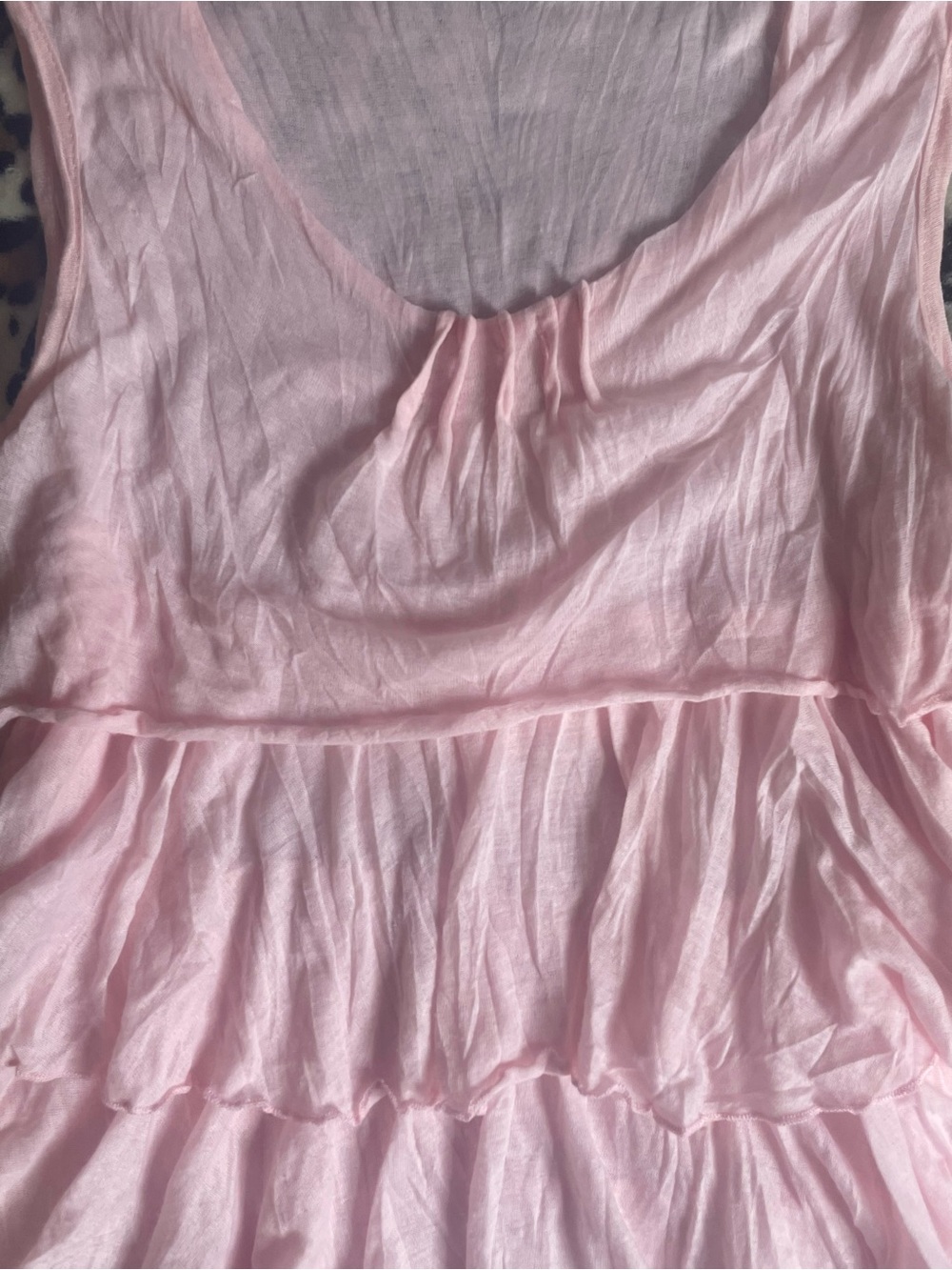 ♡ Pink Ruffle Tiered Cami Top - Picture 2 of 3